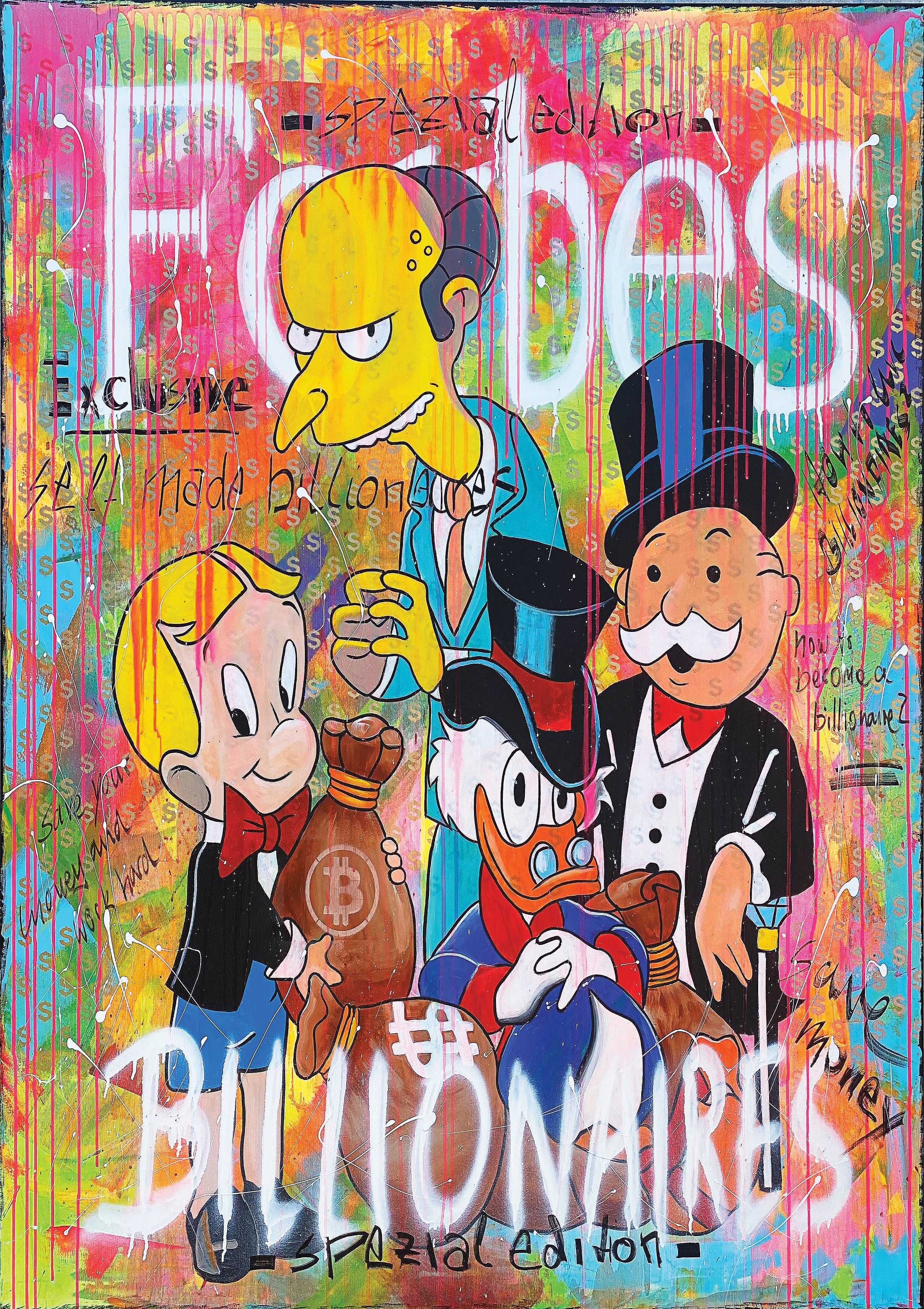 Forbes Billionaires metal poster artwork